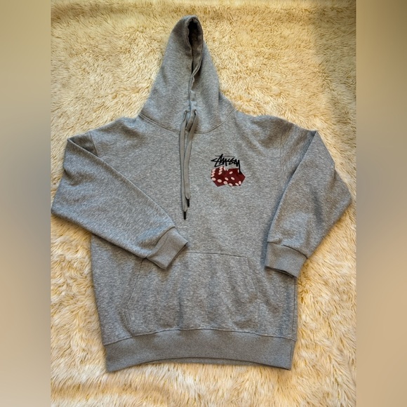 Stussy Dice Out Hoodie Gray S - Picture 1 of 11
